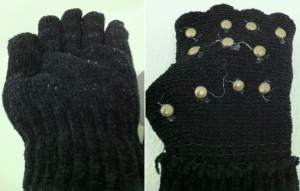 Love Bites Vampire Gloves Inside Out